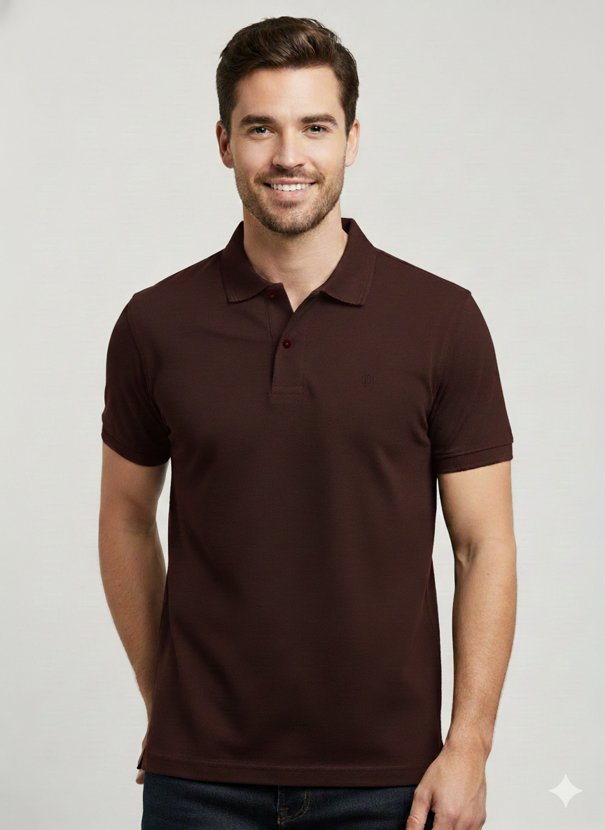 Everyday Plain Polo Shirt (Maroon)