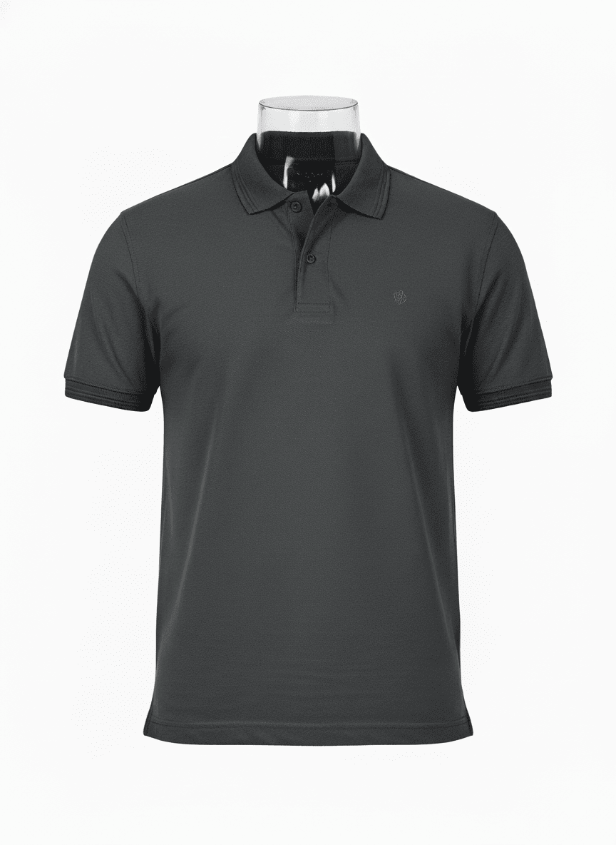 Everyday Plain Polo Shirt (Steel Grey) view 2